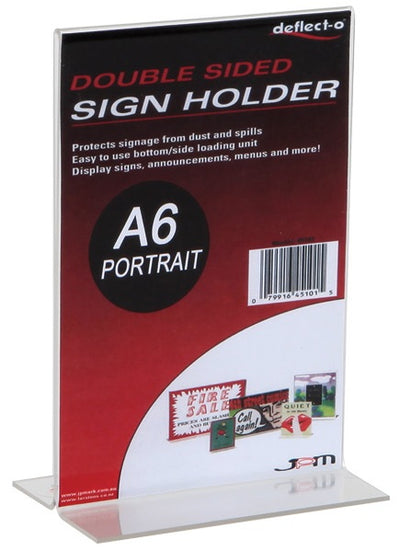A6 Upright Double Sided Portrait Menu/Sign Holder