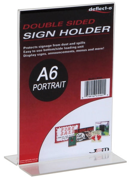 A6 Upright Double Sided Portrait Menu/Sign Holder