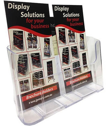DLE One Tier Two Pocket Free Standing Brochure Holder