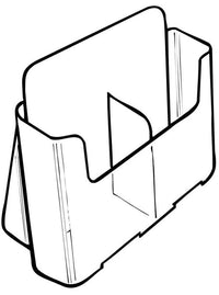 DLE One Tier Two Pocket Free Standing Brochure Holder