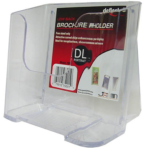 DLE Single Pocket Free Standing Brochure Holder - Low Back