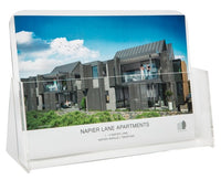 A4 Single Pocket Landscape Free Standing Brochure Holder