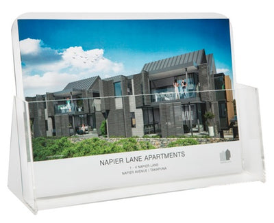 A4 Single Pocket Landscape Free Standing Brochure Holder