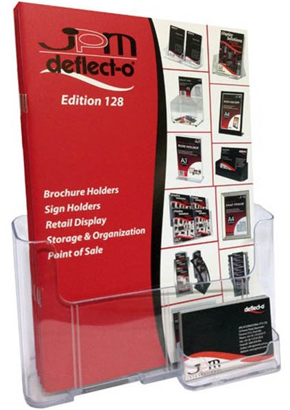 A4 Single Pocket Brochure Holder with Business Card Holder