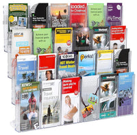 DLE Lit Loc Wall Mounting Brochure Holders Kit - 24x Pockets