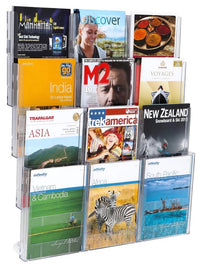 A4 Lit Loc Wall Mounting Brochure Holders Kit - 12x Pockets