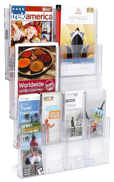 A4/DLE Lit Loc Wall Mounting Brochure Holder Kits - 4x A4/8x DLE Pockets