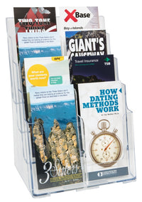 DLE 8 Pocket 2 Column Free Standing/Wall Mounting Brochure Holders