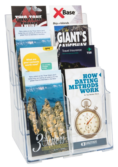 DLE 8 Pocket 2 Column Free Standing/Wall Mounting Brochure Holders