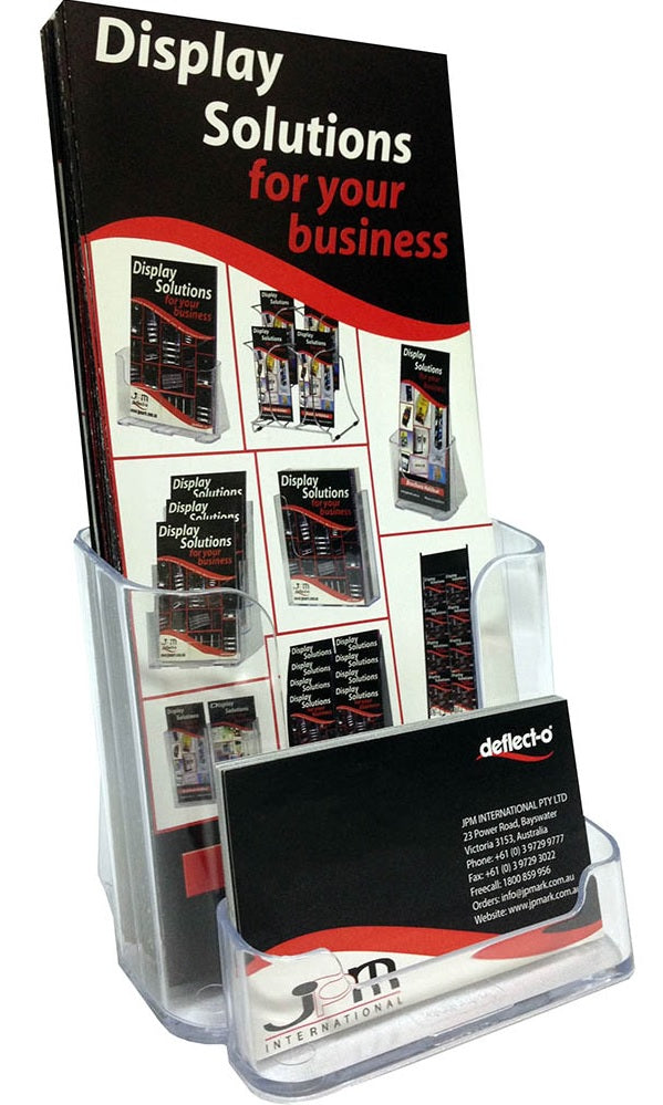 DLE Single Pocket Brochure Holder with Business Card Holder