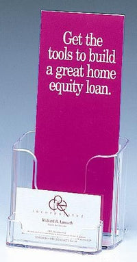 DLE Single Pocket Brochure Holder with Business Card Holder