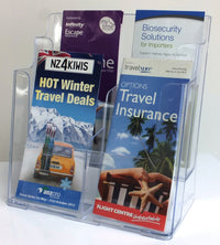 DLE Four Pocket 2 Column Free Standing/Wall Mounting Brochure Holder