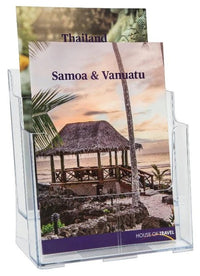 A4 Two Pocket Single Column Free Standing/Wall Mounting Brochure Holder