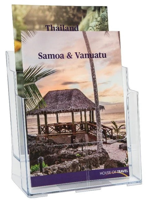 A4 Two Pocket Single Column Free Standing/Wall Mounting Brochure Holder