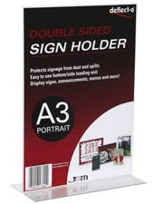 A3 Upright Double Sided Portrait Menu/Sign Holder