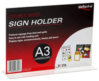 A3 Upright Double Sided Landscape Menu/Sign Holder