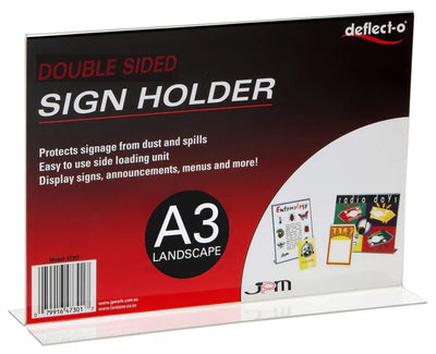 A3 Upright Double Sided Landscape Menu/Sign Holder