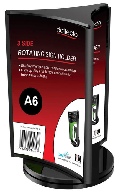 A6 3 Sided Rotating Sign Holder
