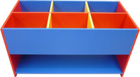Book Browser Bin - 6 Bins with Storage Compartment