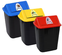 Colour-coded Waste Separation/Recycling Bins - 32 Litres - 4 Categories