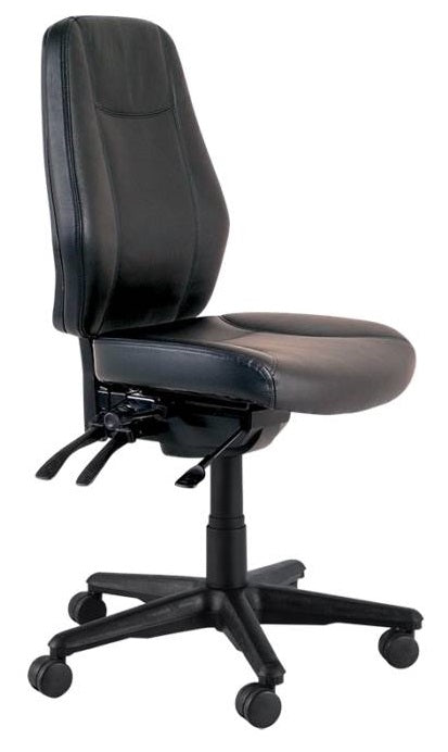 Buro Aura Ergo + Highback Executive Chair in Black PU Leather