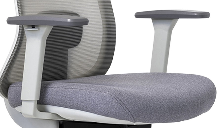 Height and Width Adjustable Armrests for Buro Elan Mesh Back Chair in Grey (Pair)