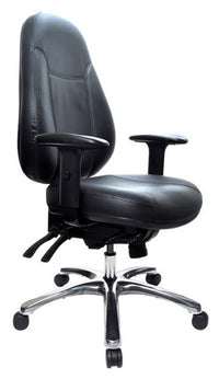 Buro Persona 24/7 Executive Office Chair in Black Leather - 2 Base Options