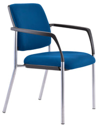 Buro Lindis 4-Leg Visitor Chair with Armrests - 3 Fabric Options
