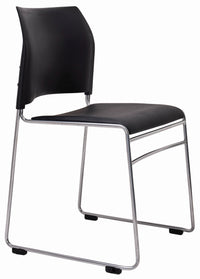 Buro Maxim Sled Base Chair with Reflective Silver Frame - 2 Colour Options