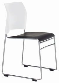 Buro Maxim Sled Base Chair with Reflective Silver Frame - 2 Colour Options