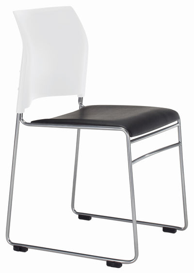Buro Maxim Sled Base Chair with Reflective Silver Frame - 2 Colour Options