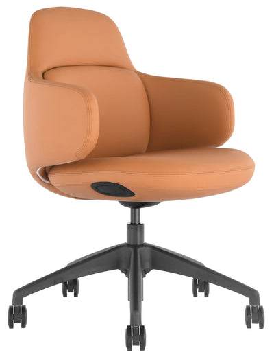 Buro Odyssey Visitor Chair - 4 Colour Options — Buro Odyssey in Tan PU Leather