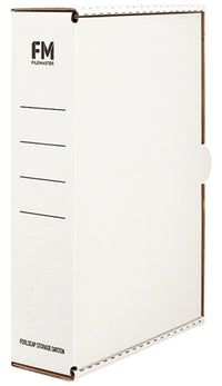 FM Foolscap Printed White File Box - 25 Pack