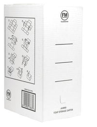FM Jumbo Foolscap White Storage Box - 5 Pack
