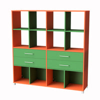 Storage Unit with Cubbyholes & Drawers - 2 Sizes
