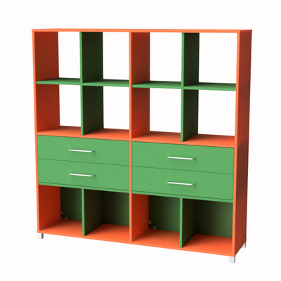 Storage Unit with Cubbyholes & Drawers - 2 Sizes