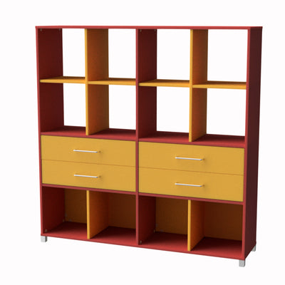 Storage Unit with Cubbyholes & Drawers - 2 Sizes