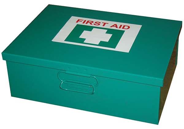 First Aid Kit in Metal Box for Wall Mounting - for 6-25 Persons