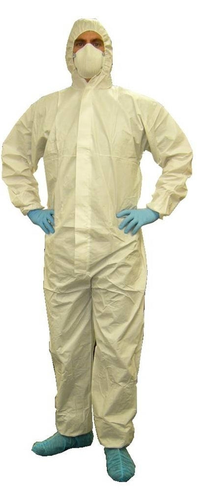 Sureshield SMS White Coveralls - Pack of 50 - 7 Sizes