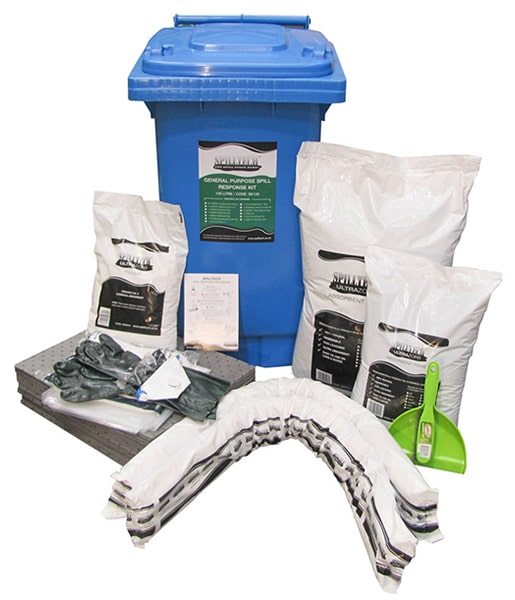 General Purpose Spill Kit with Wheelie Bin - 240 Litres