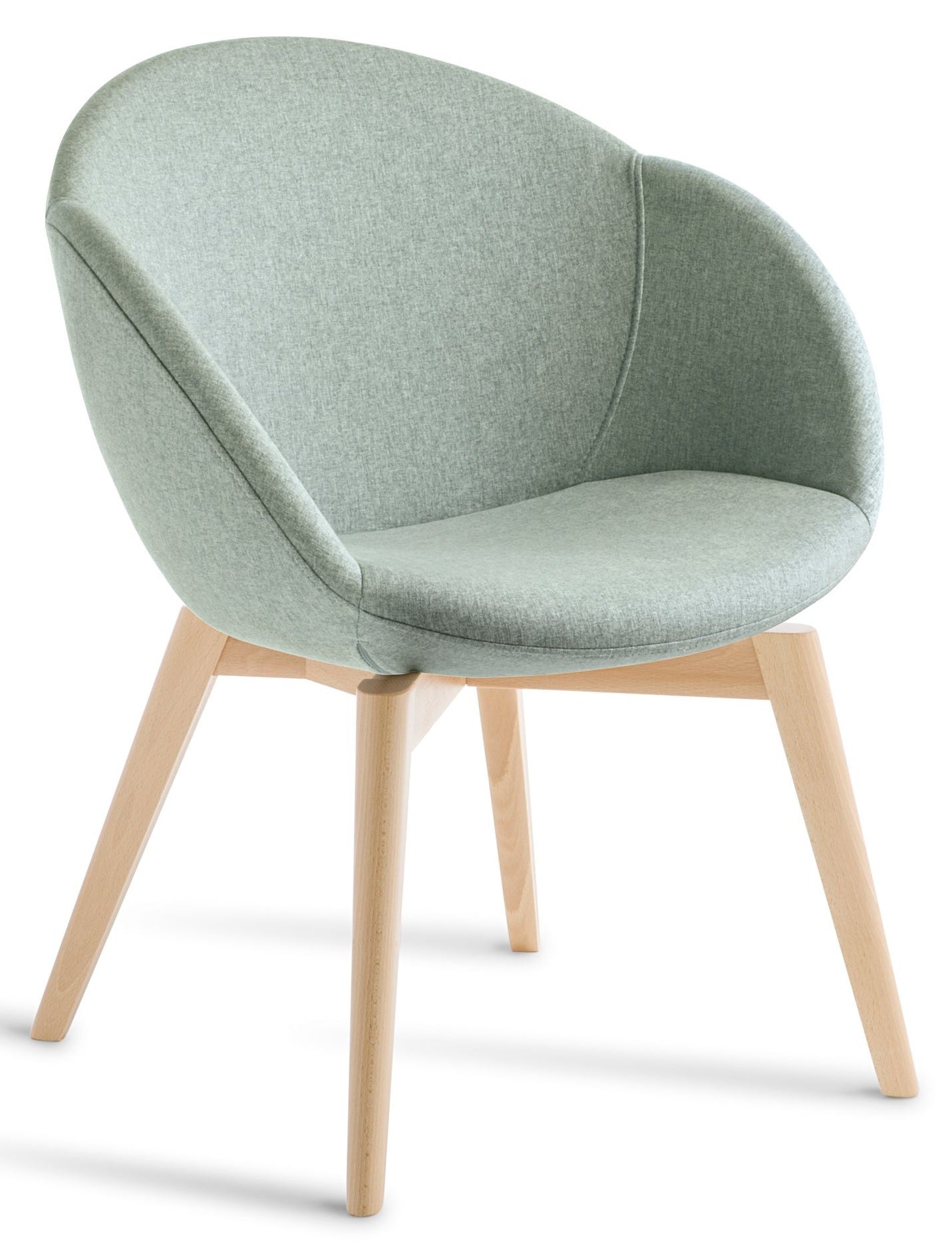 Amelia Visitor Chair with Timber Base - 2 Base Options