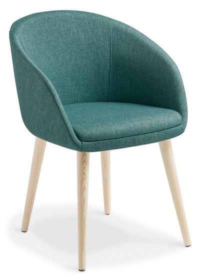 Aria Visitor Chair with Ash Timber Base - 2 Base Options