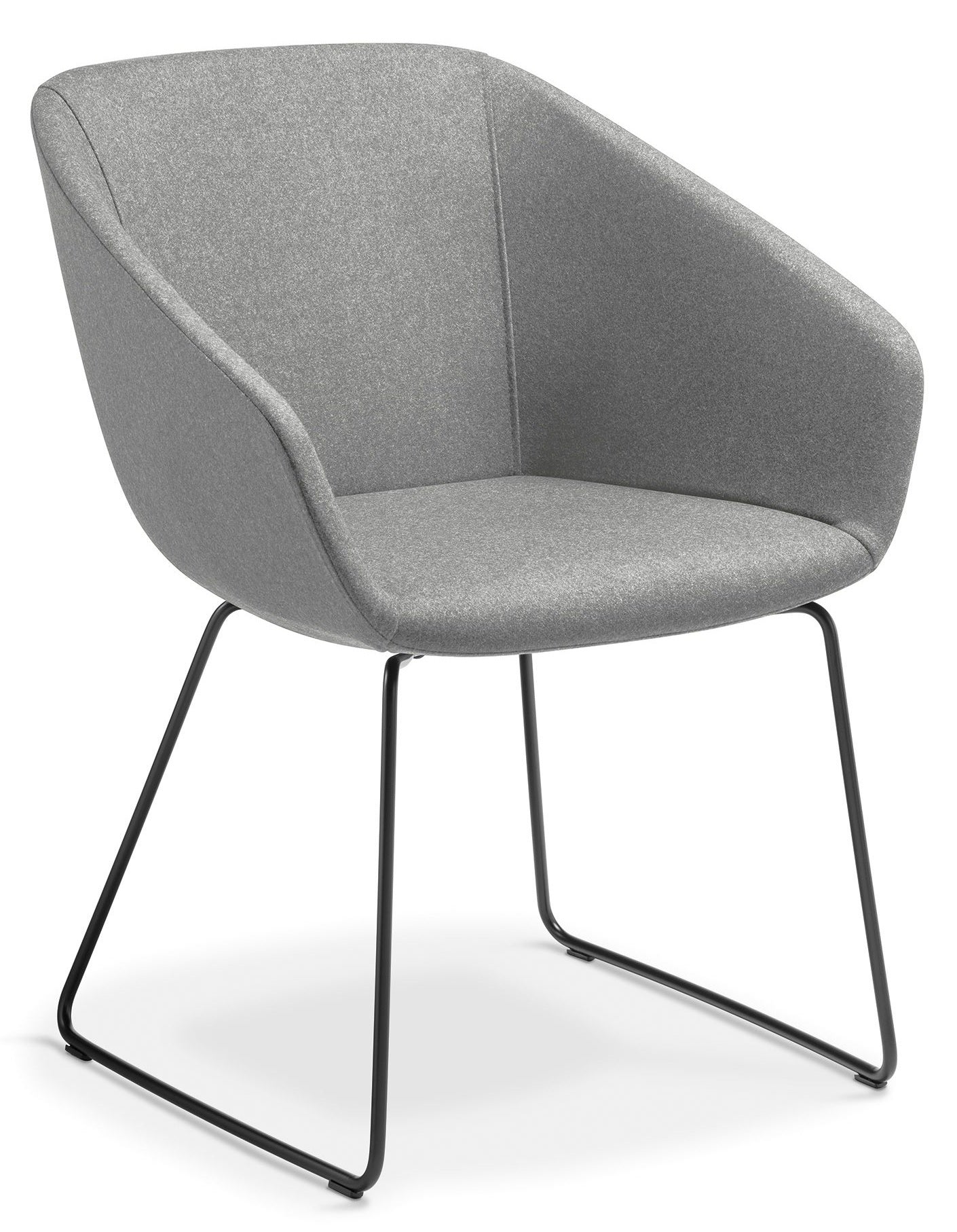 Barker Visitor Chair with Black Sled Base