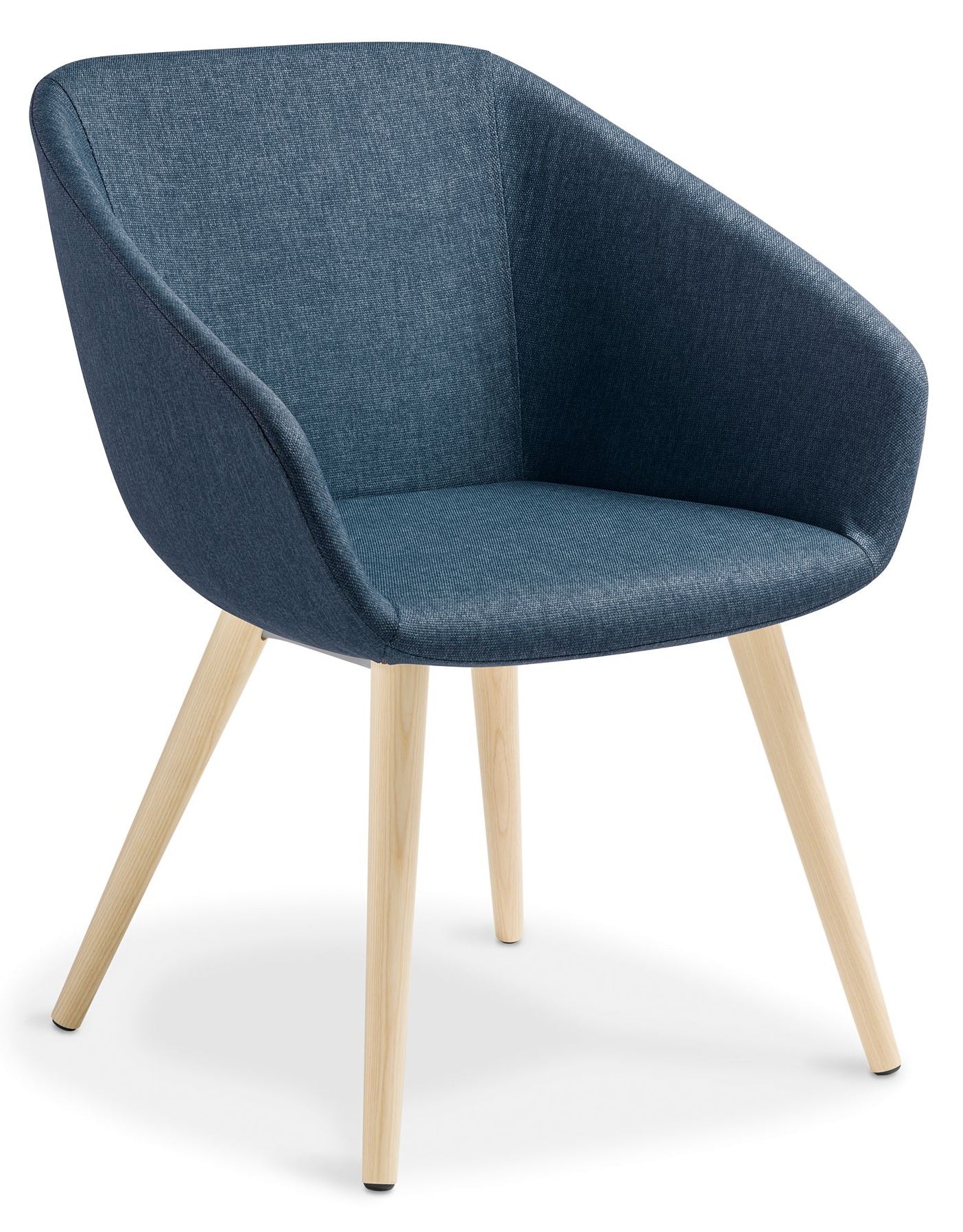 Barker Visitor Chair with Timber Base - 4 Base Options