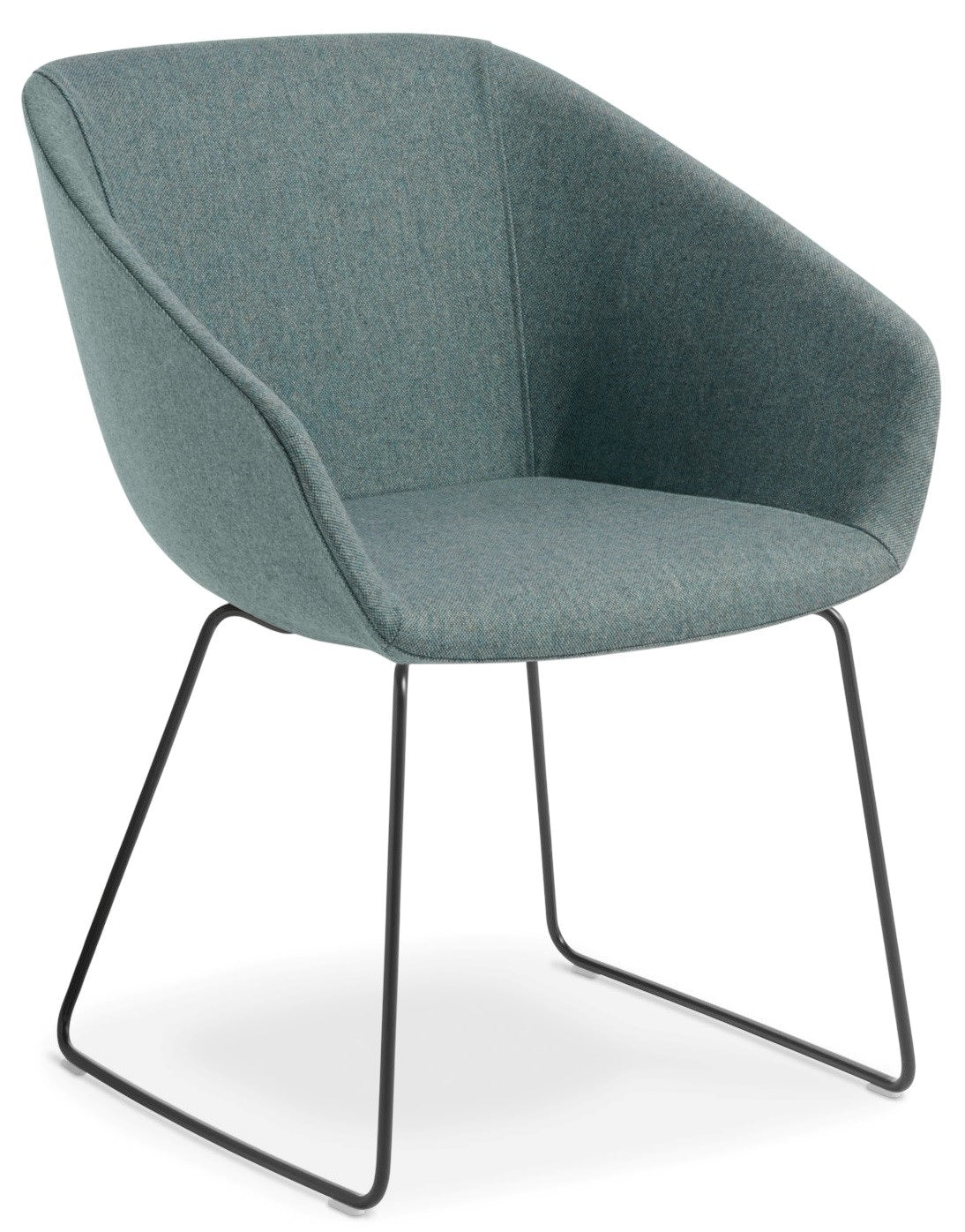 Barker Visitor Chair with Black Sled Base