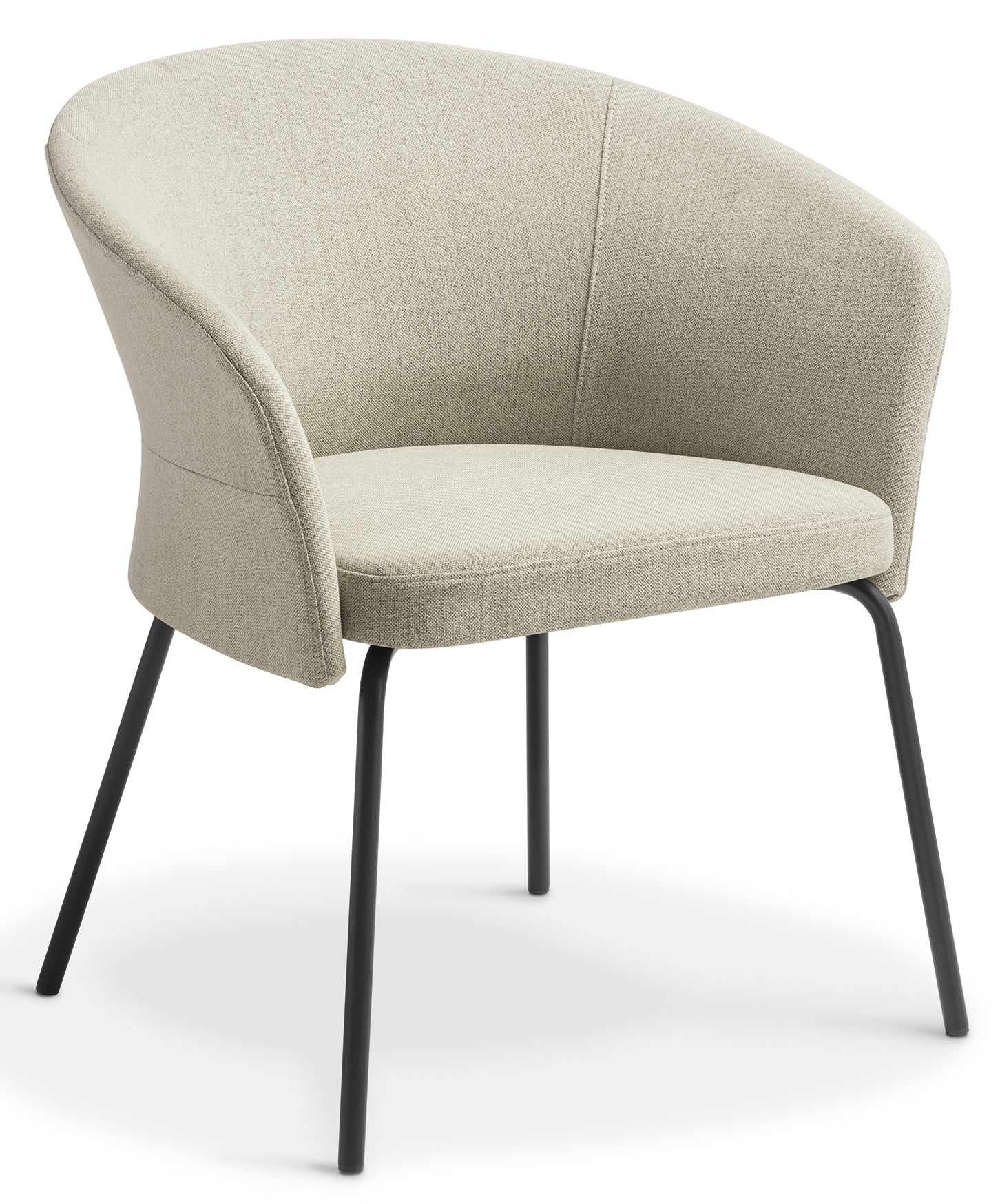 Clove Visitor Chair with Black 4-Leg Base - 3 Colour Options