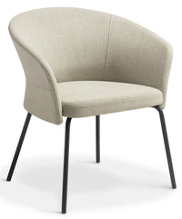 Clove Visitor Chair with Black 4-Leg Base - 3 Colour Options