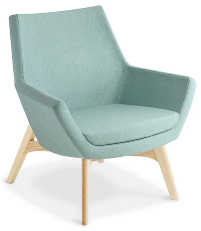 Eton Visitor Chair with Timber Base - Midback and Highback and 2 Colour Options