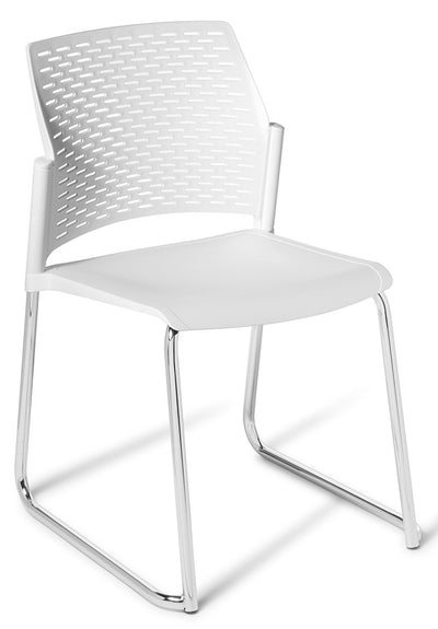 Punch Sled Base Cafeteria Chair - with Upholstered Seat Option