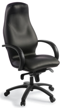 Silhouette Executive Office Chair in Black Leather - 7 Sizes